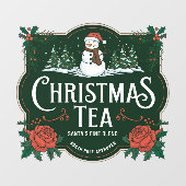 Weihnachts-Tee - eine feine Mischung Fensteraufkleber (Blatt)