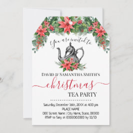 Weihnachts-Tee-Party Holiday Tea Party Feiertagskarte