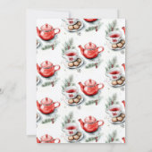 Weihnachts-Tee-Party Minimalistisch Elegante Festi Einladung (Rückseite)