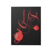 Weihnachts-Tee-Party, Red Lace Notizblock (Rotiert)