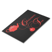 Weihnachts-Tee-Party, Red Lace Notizblock (angewinkelt)