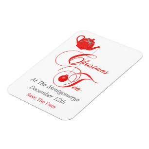Weihnachts-Tee-Party, Save the Date Magnet