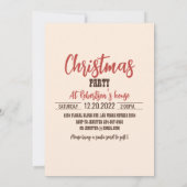 Weihnachts-Teen-Girl reiten über Jump Einladung (Rückseite)