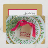 Weihnachts-Teller Abendessen Party Einladung (Vorne/Hinten)
