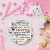 Weihnachts-Teller, frohe Weihnachten Pappteller (Party)