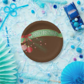 Weihnachts-Teller, frohe Weihnachten Pappteller (Party)