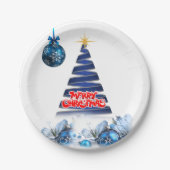 Weihnachts-Teller, frohe Weihnachten Pappteller (Vorderseite)