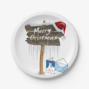 Weihnachts-Teller, frohe Weihnachten Pappteller