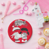 Weihnachts-Teller, frohe Weihnachten Pappteller (Party)