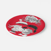 Weihnachts-Teller, frohe Weihnachten Pappteller (Schrägansicht)