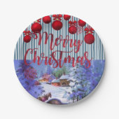 Weihnachts-Teller, frohe Weihnachten Pappteller (Vorderseite)