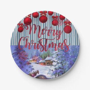 Weihnachts-Teller, frohe Weihnachten Pappteller