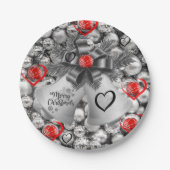 Weihnachts-Teller, frohe Weihnachten Pappteller (Vorderseite)