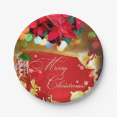 Weihnachts-Teller, frohe Weihnachten Pappteller (Vorderseite)