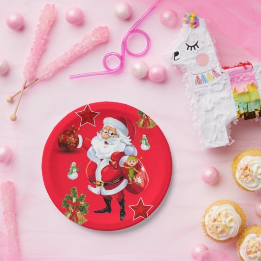 Weihnachts-Teller, frohe Weihnachten Weihnachten Pappteller (Party)