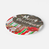 Weihnachts-Teller, frohe Weihnachten Weihnachten Pappteller (Schrägansicht)