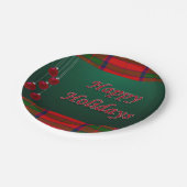 Weihnachts-Teller, glückliche Ferien Pappteller (Schrägansicht)