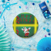 Weihnachts-Teller, Happy Holidays Santa Pappteller (Party)