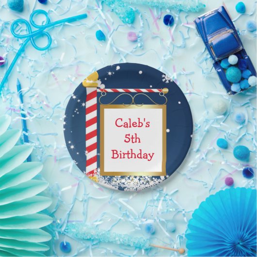 Weihnachts-Teller in der Nordpol-Feier Pappteller (Party)