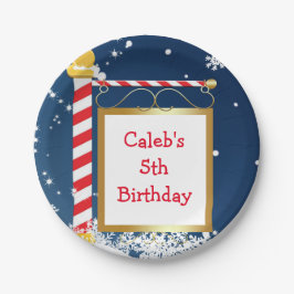 Weihnachts-Teller in der Nordpol-Feier Pappteller