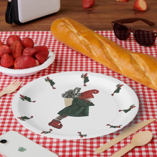 Weihnachts-Teller - Klingeln in der Freude Pappteller (Picknick)