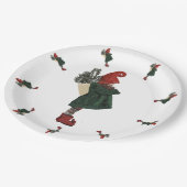 Weihnachts-Teller - Klingeln in der Freude Pappteller (Schrägansicht)