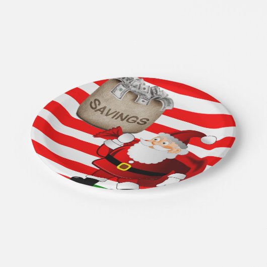 Weihnachts-Teller Pappteller (Schrägansicht)