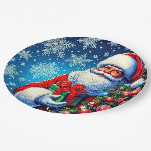 Weihnachts-Teller! Pappteller (Schrägansicht)