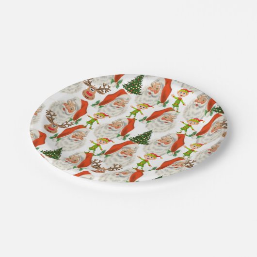 Weihnachts-Teller Pappteller (Schrägansicht)