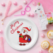 Weihnachts-Teller/Weihnachtsmann Pappteller (Party)