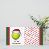 Weihnachts-Tennis-Ball Feiertagskarte (Stehend Vorderseite)