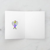 Weihnachts-Tennis-Ball Feiertagskarte (Innenseite)