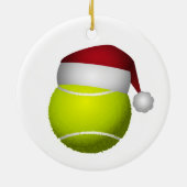 Weihnachts-Tennis-Ball Keramikornament (Hinten)