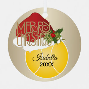 Weihnachts-Tennis-Ball Ornament Aus Metall