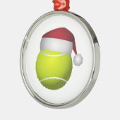Weihnachts-Tennis-Ball Silbernes Ornament (Links)