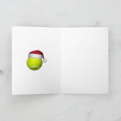 Weihnachts-Tennis-Ball und Rackets Feiertagskarte (Innenseite)