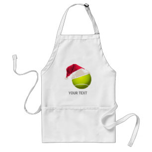 Weihnachts-Tennis-Ball-Weihnachtsmannmütze Schürze