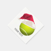 Weihnachts-Tennis-Ball-Weihnachtsmannmütze Serviette (Ecke)