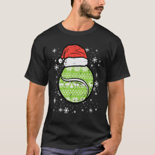 Weihnachts-Tennis-Ball Weihnachtssport Männer Frau T-Shirt