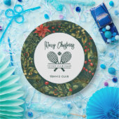 Weihnachts-Tennis-Club Name Botanischer Urlaub Pappteller (Party)