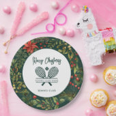 Weihnachts-Tennis-Club Name Botanischer Urlaub Pappteller (Party)