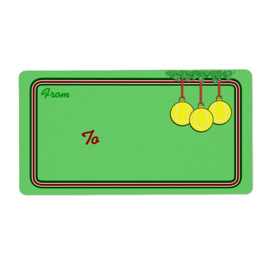 Weihnachts-Tennis-Labels (Vorne)
