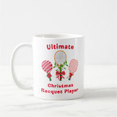 Weihnachts-Tennis, Paddleball, Pickleball-Spieler Kaffeetasse (Links)