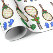 Weihnachts-Tennis-Racket und Mittenumschlagpapier Geschenkpapier (Rolleneckpunkt)