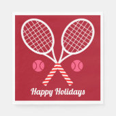Weihnachts-Tennis-Rackets Serviette (Vorderseite)