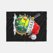 Weihnachts-Tennis Santa Xmas Squad Tennis Lover He Fleecedecke (Vorderseite (Horizontal))