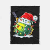 Weihnachts-Tennis Santa Xmas Squad Tennis Lover He Fleecedecke (Vorderseite)