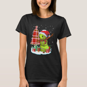 Weihnachts-Tennisball-Schneemann-Dabbing-Santa-Hut T-Shirt