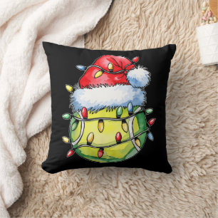 Weihnachts-Tennisspieler-Santa-Hut Kissen
