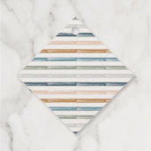 Weihnachts-Terrakotta-blaue Typografie Moderne Rec Geschenkanhänger (Rückseite)